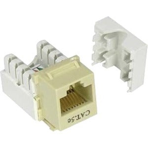 Unirise Cat5e Keystone Jack 110 Type Punch Down, Ivory