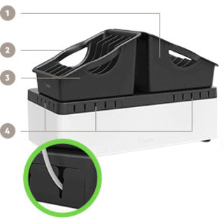 Belkin Store and Charge Go with Portable Trays (USB Compatible)