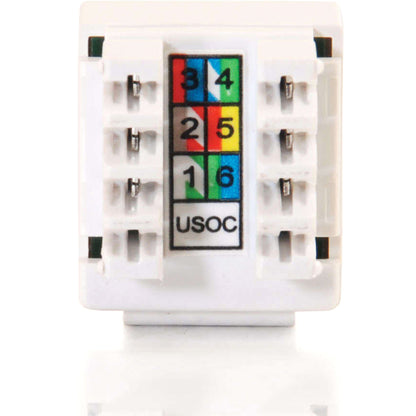 C2G Cat3 RJ12 Keystone Jack - White