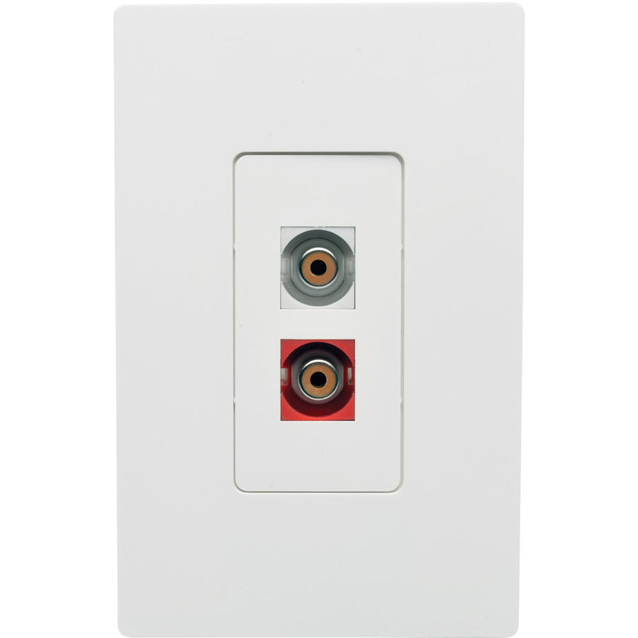 Tripp Lite RCA Female Audio to Screw Terminal Keystone Jack Kit, Red/White