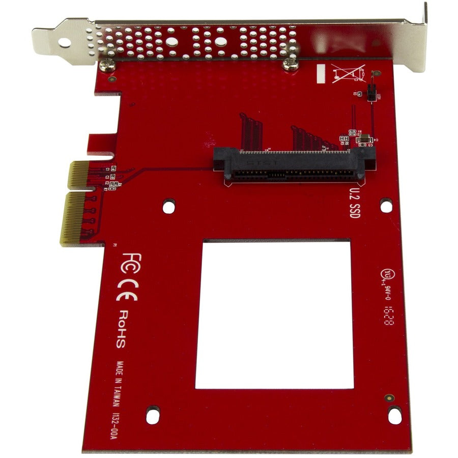 StarTech.com U.2 to PCIe Adapter for 2.5" U.2 NVMe SSD - SFF-8639 PCIe Adapter - x4 PCI Express 3.0 - NVMe PCIe Adapter - U.2 PCIe Card