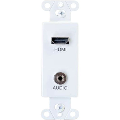 C2G Decorative Wall Plate with HDMI Pigtail and 3.5mm White