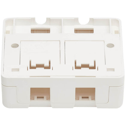 Tripp Lite Surface-Mount Box for Keystone Jacks - 2 Ports, White