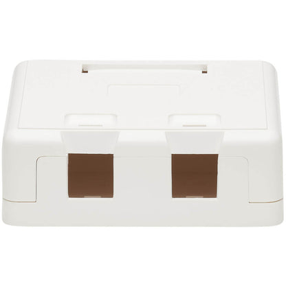 Tripp Lite Surface-Mount Box for Keystone Jacks - 2 Ports, White