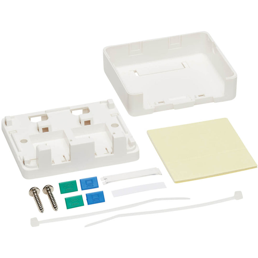 Tripp Lite Surface-Mount Box for Keystone Jacks - 2 Ports, White