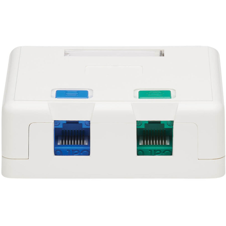Tripp Lite Surface-Mount Box for Keystone Jacks - 2 Ports, White