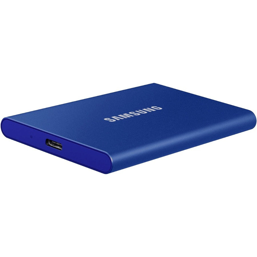 Samsung T7 MU-PC2T0H/AM 2 TB Portable Solid State Drive - External - PCI Express NVMe - Indigo Blue