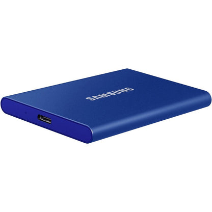 Samsung T7 MU-PC2T0H/AM 2 TB Portable Solid State Drive - External - PCI Express NVMe - Indigo Blue