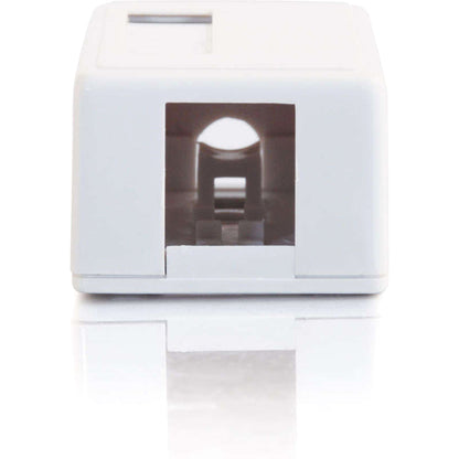 C2G 1-Port Keystone Jack Surface Mount Box - White