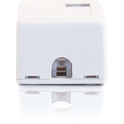 C2G 1-Port Keystone Jack Surface Mount Box - White