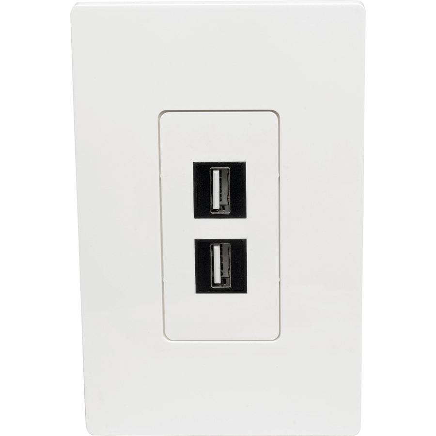 Tripp Lite Single-Gang 2-Port Wall Plate Keystone Cat5/6 USB HDMI Dport RCA