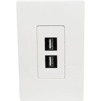 Tripp Lite Single-Gang 2-Port Wall Plate Keystone Cat5/6 USB HDMI Dport RCA