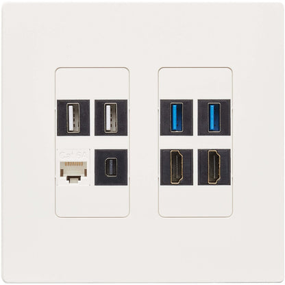 Tripp Lite Surface Mount Junction Box Cat5e/Cat6/Cat6a USB HDMI DisplayPort