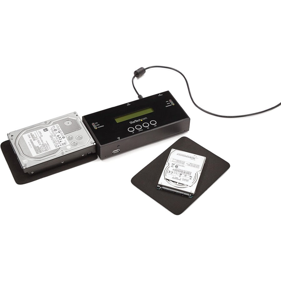 StarTech.com 1:1 Standalone Hard Drive Duplicator and Eraser for 2.5 / 3.5in SATA and SAS Drives - HDD/SSD Cloner and Eraser for SATA/SAS