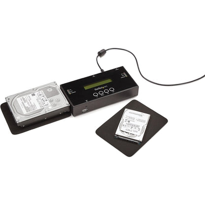StarTech.com 1:1 Standalone Hard Drive Duplicator and Eraser for 2.5 / 3.5in SATA and SAS Drives - HDD/SSD Cloner and Eraser for SATA/SAS