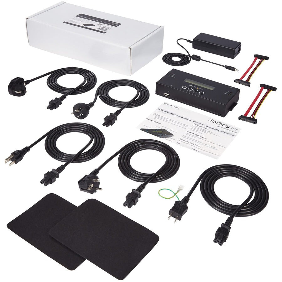 StarTech.com 1:1 Standalone Hard Drive Duplicator and Eraser for 2.5 / 3.5in SATA and SAS Drives - HDD/SSD Cloner and Eraser for SATA/SAS