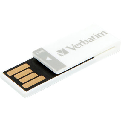 Verbatim 8GB Clip-It USB Flash Drive - 3pk - Black, White, Red
