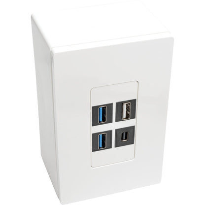 Tripp Lite Single-Gang Surface-Mount Junction Box Wallplate White