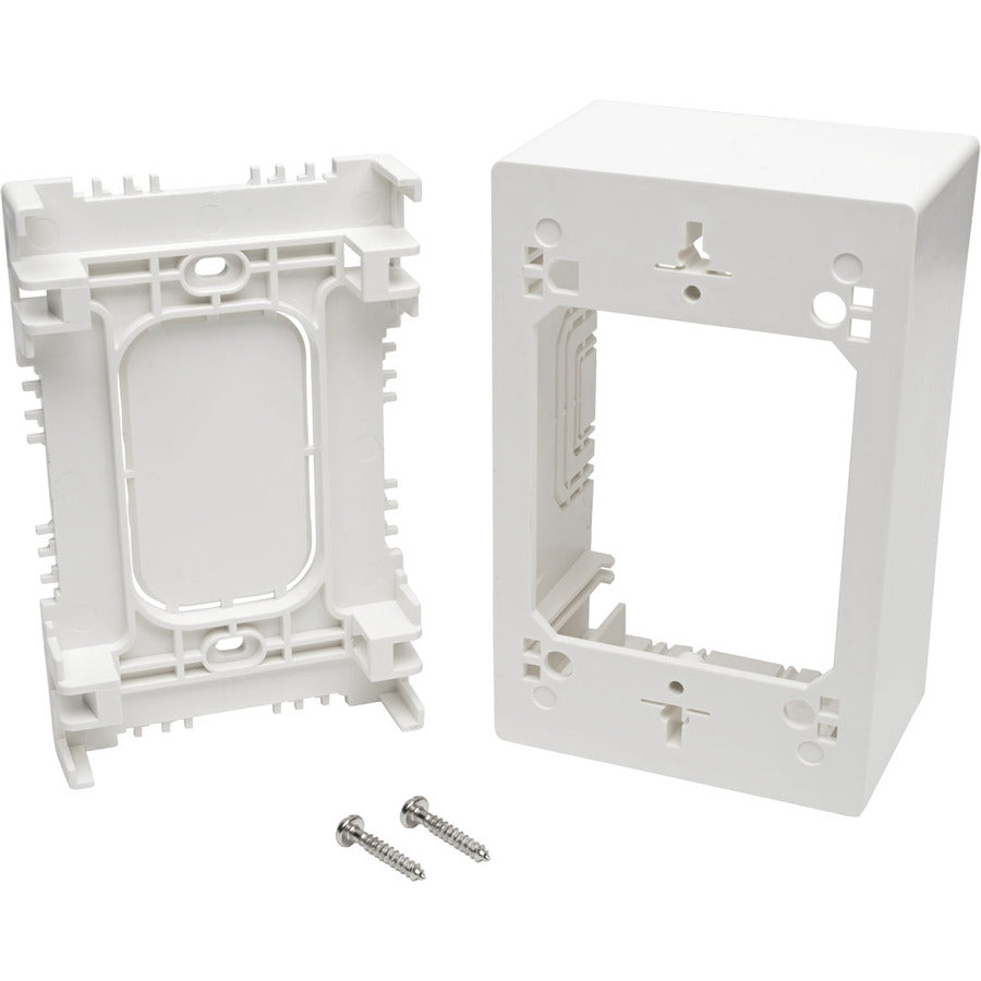 Tripp Lite Single-Gang Surface-Mount Junction Box Wallplate White