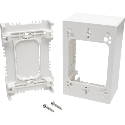 Tripp Lite Single-Gang Surface-Mount Junction Box Wallplate White