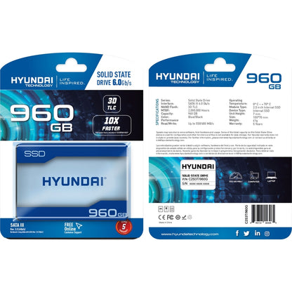 Hyundai 960GB SATA 3D TLC 2.5" Internal PC SSD, Advanced 3D NAND Flash, Up to 550 MB/s