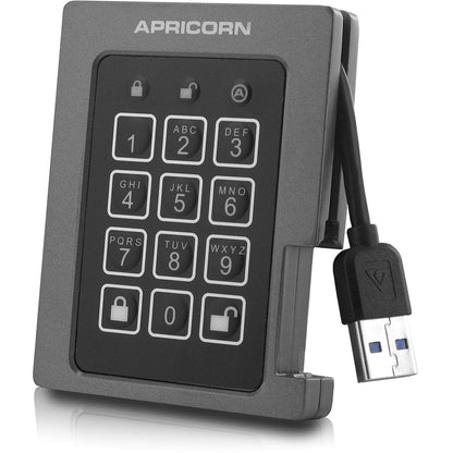 Apricorn Aegis Padlock ASSD-3PL256-2TBF 2 TB Solid State Drive - 2.5" Internal - Black - TAA Compliant