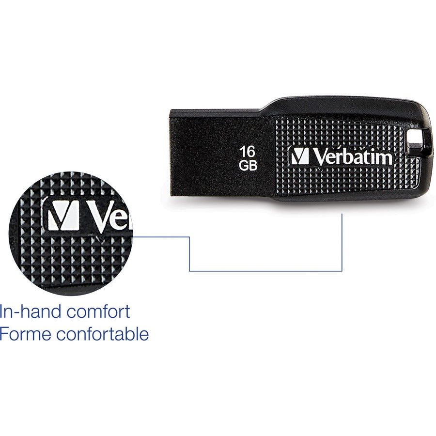 Verbatim 16GB Ergo USB Flash Drive - Black