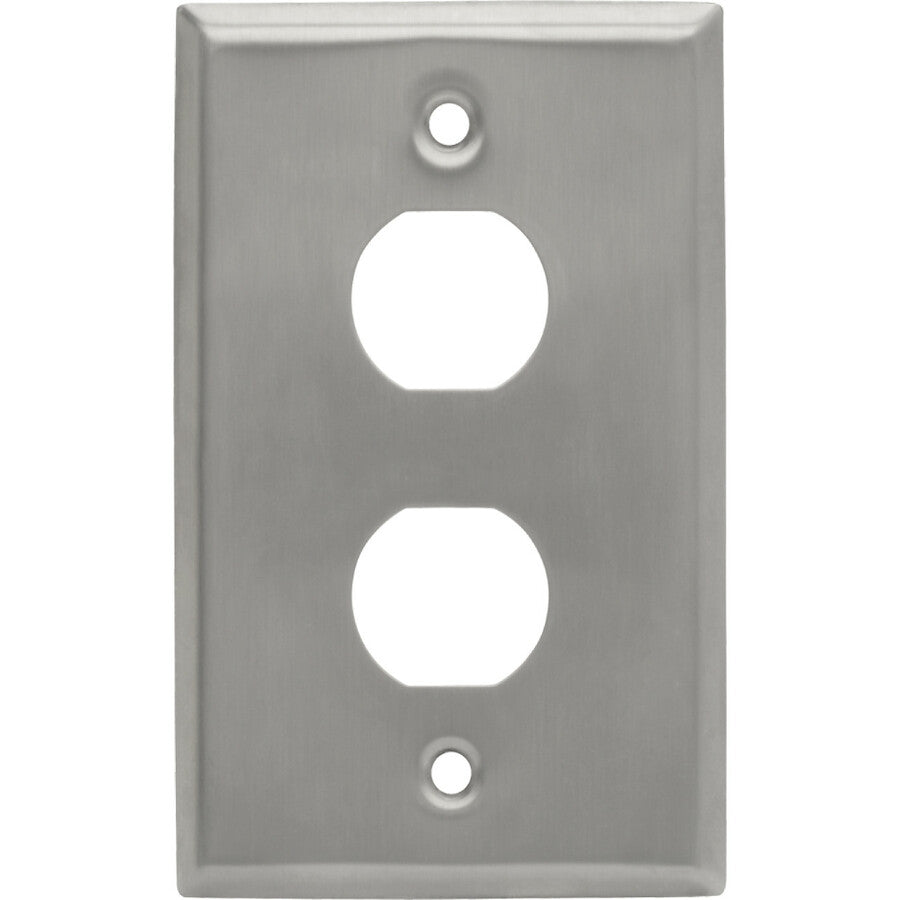 Tripp Lite RJ45 Bulkhead Wall Plate 2 Cutouts Industrial Metal Single Gang