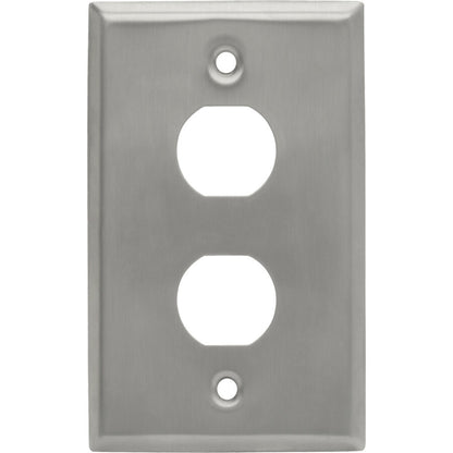 Tripp Lite RJ45 Bulkhead Wall Plate 2 Cutouts Industrial Metal Single Gang