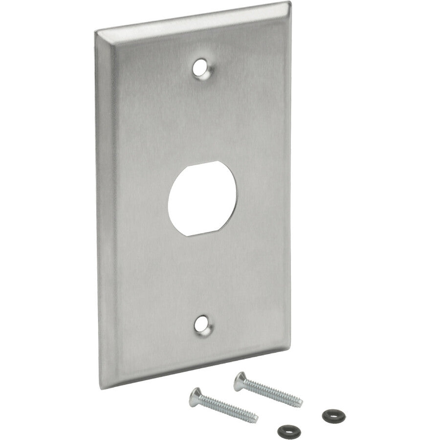 Tripp Lite RJ45 Bulkhead Wall Plate 1 Cutout Industrial Metal Single Gang