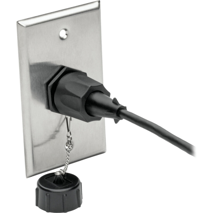 Tripp Lite RJ45 Bulkhead Wall Plate 1 Cutout Industrial Metal Single Gang