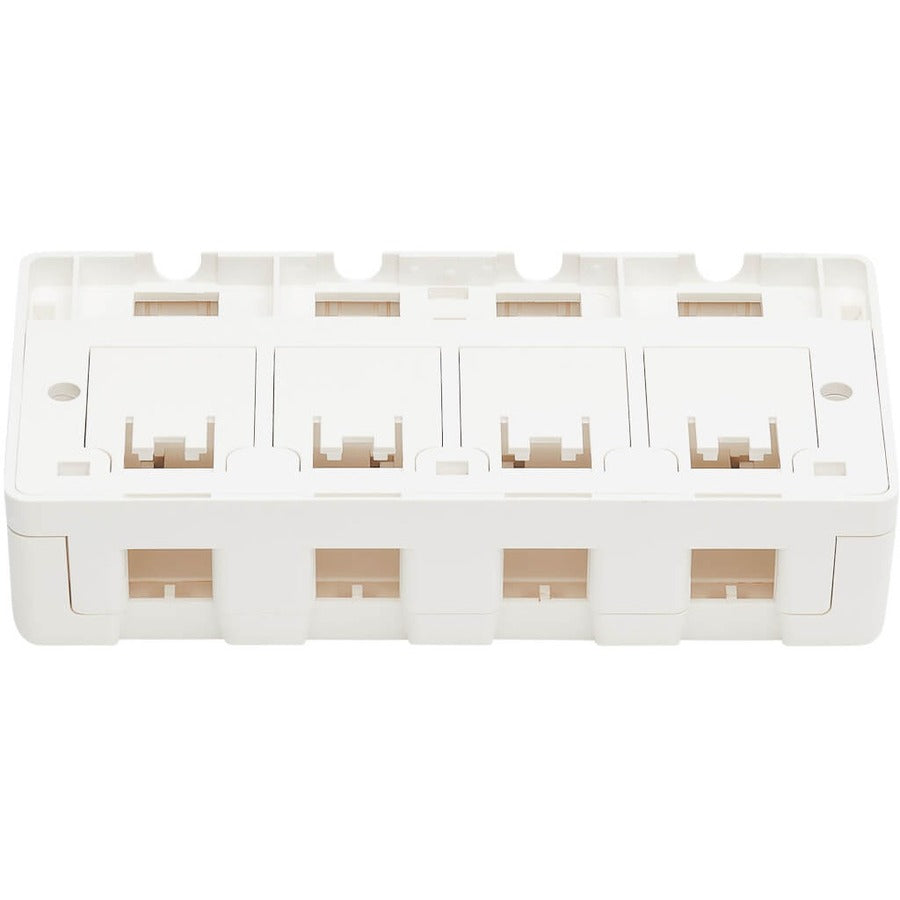 Tripp Lite Surface-Mount Box for Keystone Jacks - 4 Ports, White