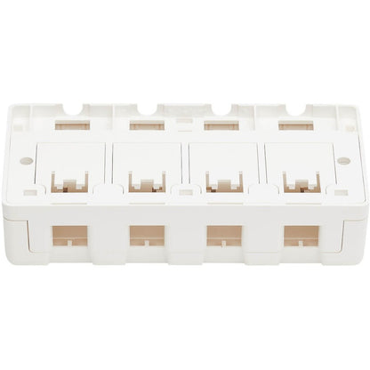 Tripp Lite Surface-Mount Box for Keystone Jacks - 4 Ports, White