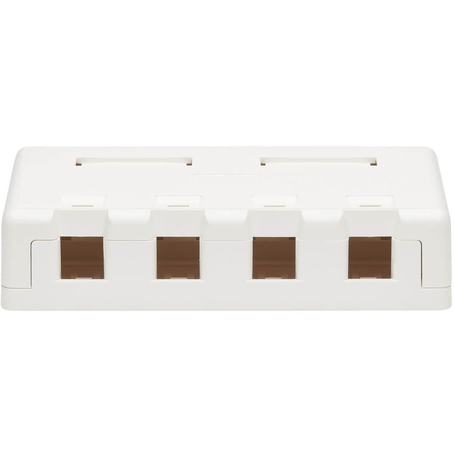 Tripp Lite Surface-Mount Box for Keystone Jacks - 4 Ports, White