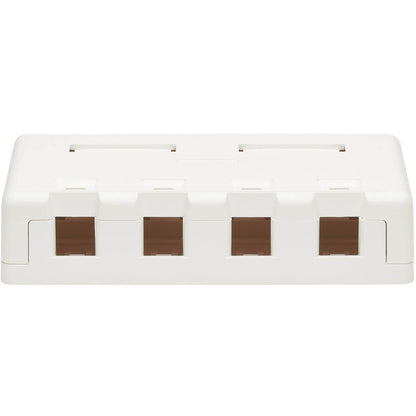 Tripp Lite Surface-Mount Box for Keystone Jacks - 4 Ports, White