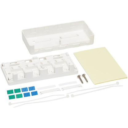 Tripp Lite Surface-Mount Box for Keystone Jacks - 4 Ports, White