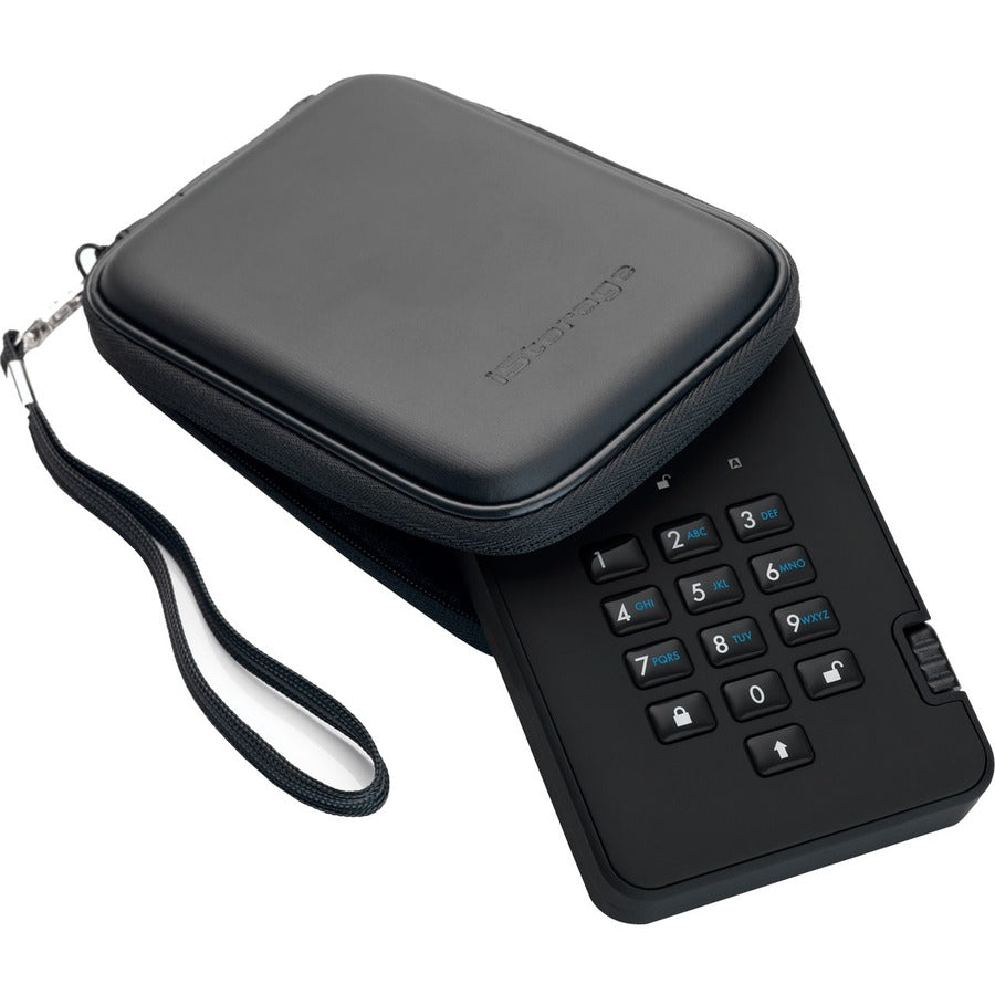 iStorage diskAshur2 1 TB Portable Hard Drive - External - Phantom Black - TAA Compliant