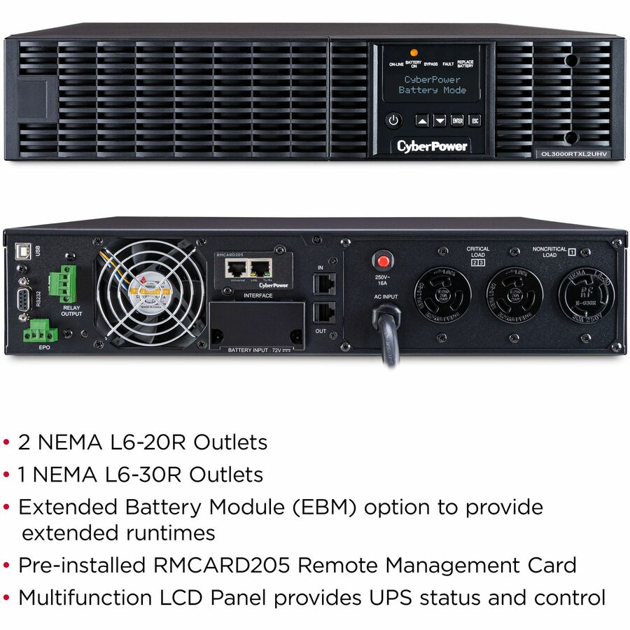 CyberPower OL3000RTXL2UHVN Smart App Online UPS Systems