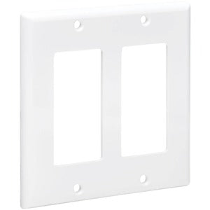Tripp Lite Double-Gang Faceplate, Decora Style - Vertical, White