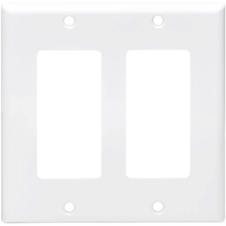 Tripp Lite Double-Gang Faceplate, Decora Style - Vertical, White