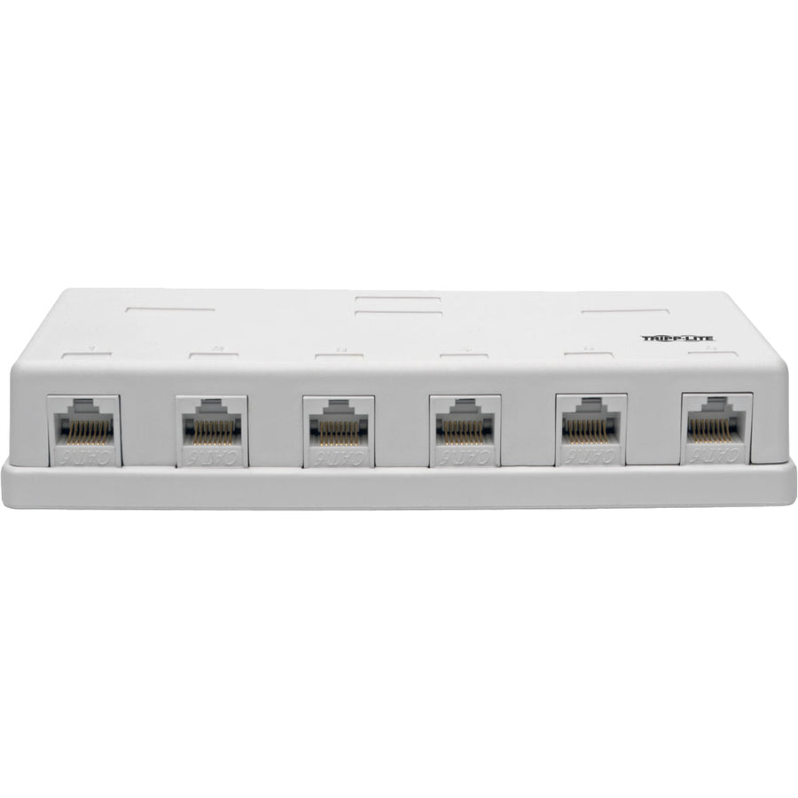 Tripp Lite Cat6 Surface-Mount Box 6-Port Unshielded 110 IDC Punchdown RJ45