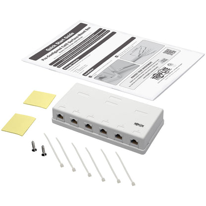 Tripp Lite Cat6 Surface-Mount Box 6-Port Unshielded 110 IDC Punchdown RJ45