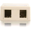 C2G 2-Port Keystone Jack Surface Mount Box - Ivory