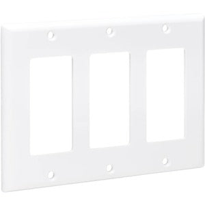 Tripp Lite Triple-Gang Faceplate, Decora Style - Vertical, White