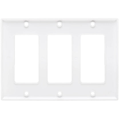 Tripp Lite Triple-Gang Faceplate, Decora Style - Vertical, White