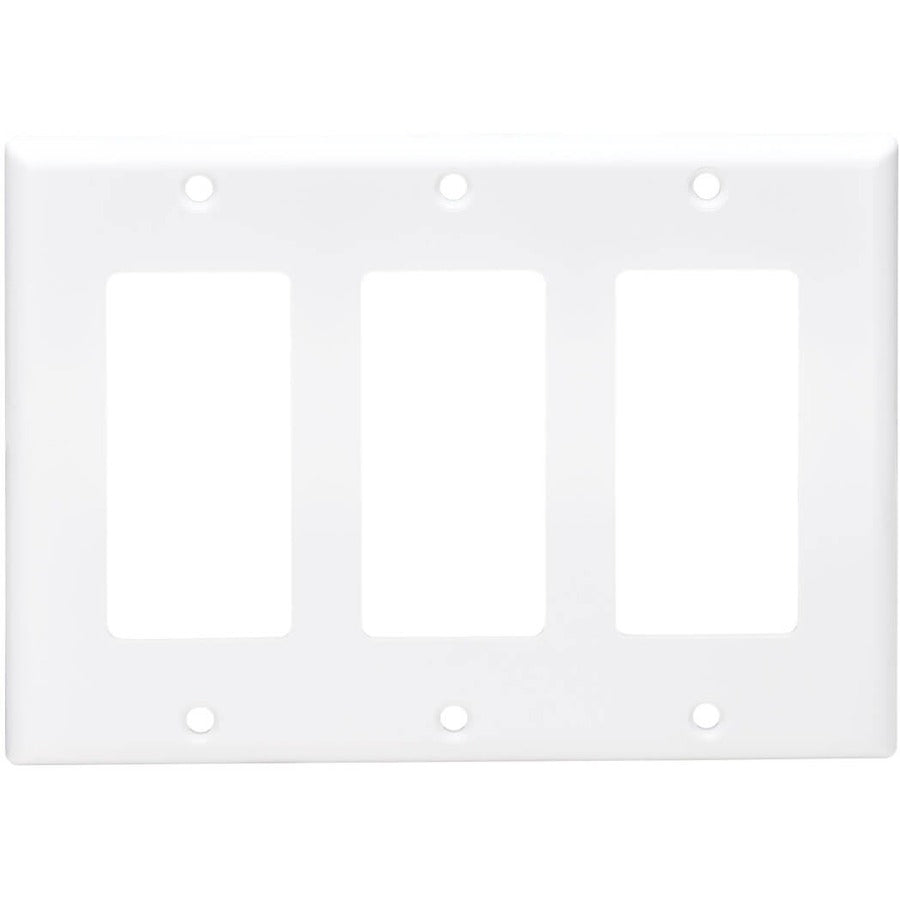 Tripp Lite Triple-Gang Faceplate, Decora Style - Vertical, White