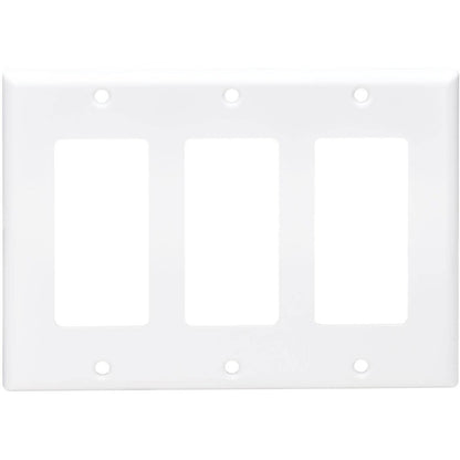 Tripp Lite Triple-Gang Faceplate, Decora Style - Vertical, White