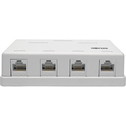 Tripp Lite Cat6 Surface-Mount Box 4-Port Unshielded 110 IDC Punchdown RJ45