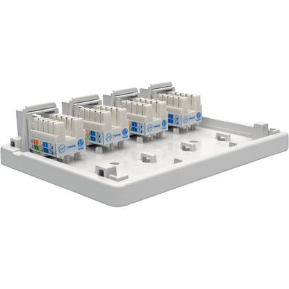 Tripp Lite Cat6 Surface-Mount Box 4-Port Unshielded 110 IDC Punchdown RJ45