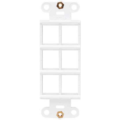 Tripp Lite Center Plate Insert, Decora Style - Vertical, 6 Ports